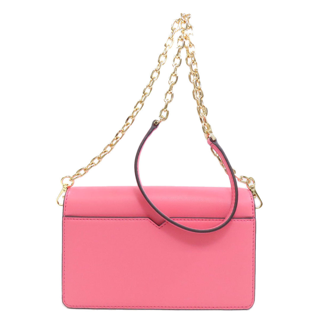 MICHAEL KORS Shoulder Bag leather pink ChainShoulder Women Used Authentic