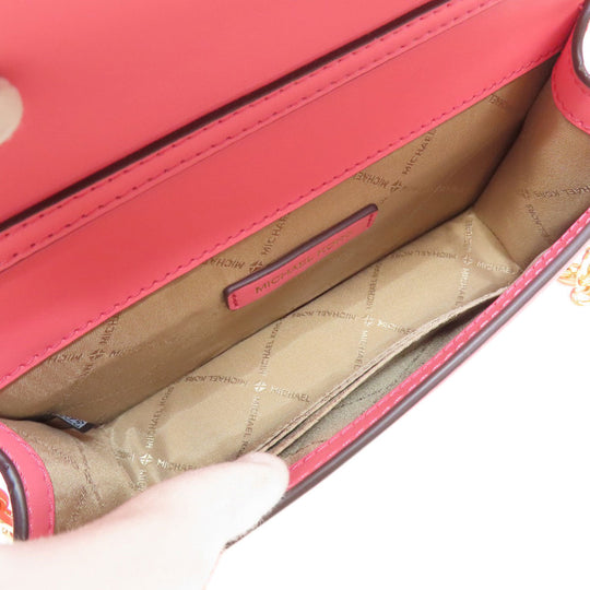 MICHAEL KORS Shoulder Bag leather pink ChainShoulder Women Used Authentic