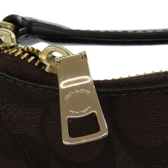 COACH Handbag F34910 PVC Brown Signature 2WAY Women Used Authentic