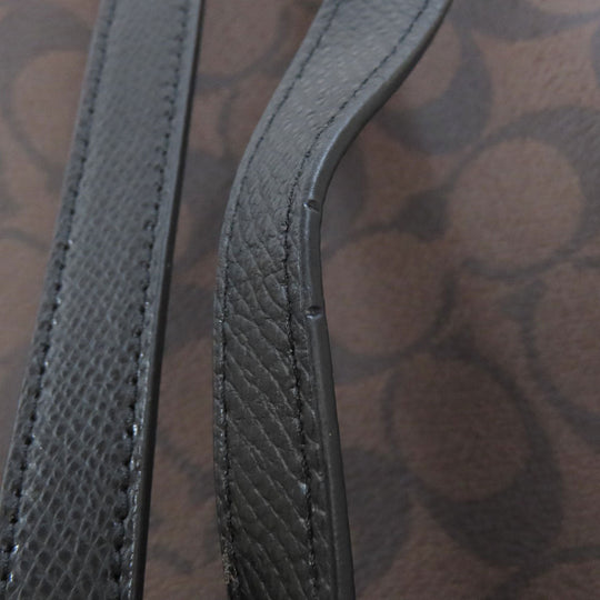 COACH Handbag F34910 PVC Brown Signature 2WAY Women Used Authentic