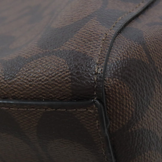 COACH Handbag F34910 PVC Brown Signature 2WAY Women Used Authentic