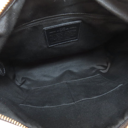 COACH Handbag F34910 PVC Brown Signature 2WAY Women Used Authentic