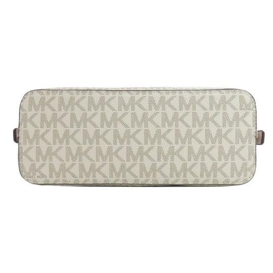 MICHAEL KORS Handbag PVC white MK Signature 2WAY Women Used Authentic