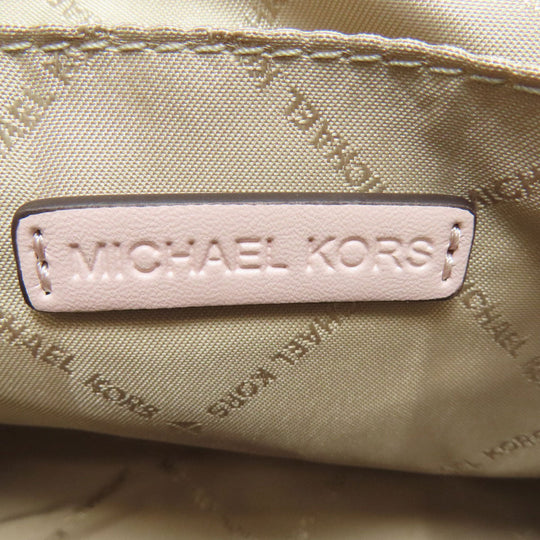 MICHAEL KORS Handbag PVC white MK Signature 2WAY Women Used Authentic