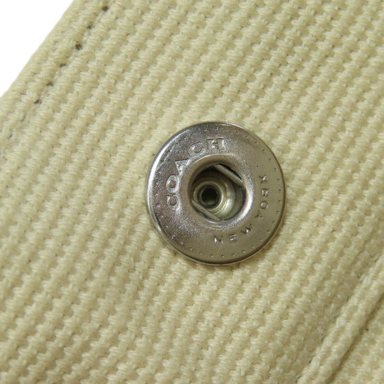 COACH Handbag CK168 canvas beige Small tote Women Used Authentic