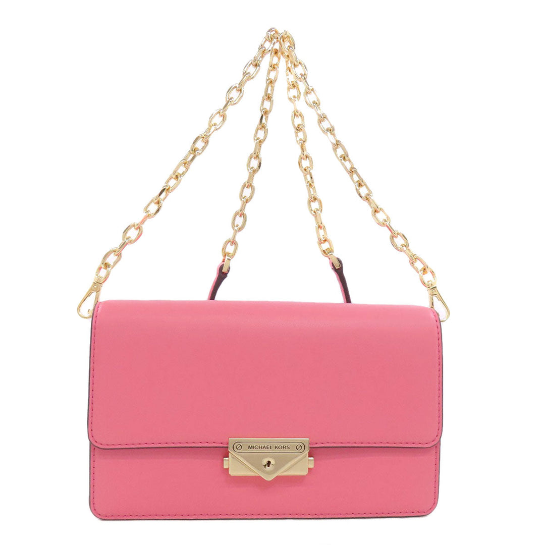 MICHAEL KORS Shoulder Bag leather pink Long shoulder Women Used Authentic