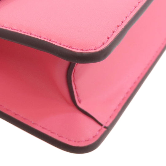MICHAEL KORS Shoulder Bag leather pink Long shoulder Women Used Authentic