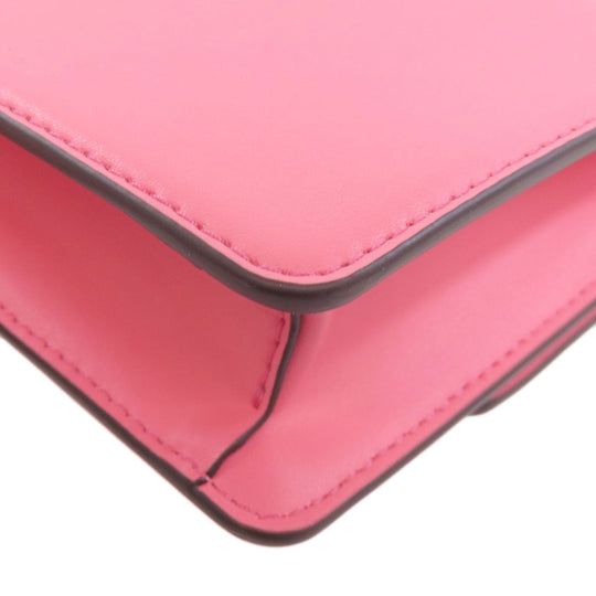 MICHAEL KORS Shoulder Bag leather pink Long shoulder Women Used Authentic