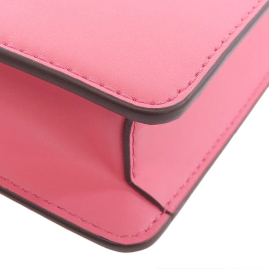 MICHAEL KORS Shoulder Bag leather pink Long shoulder Women Used Authentic