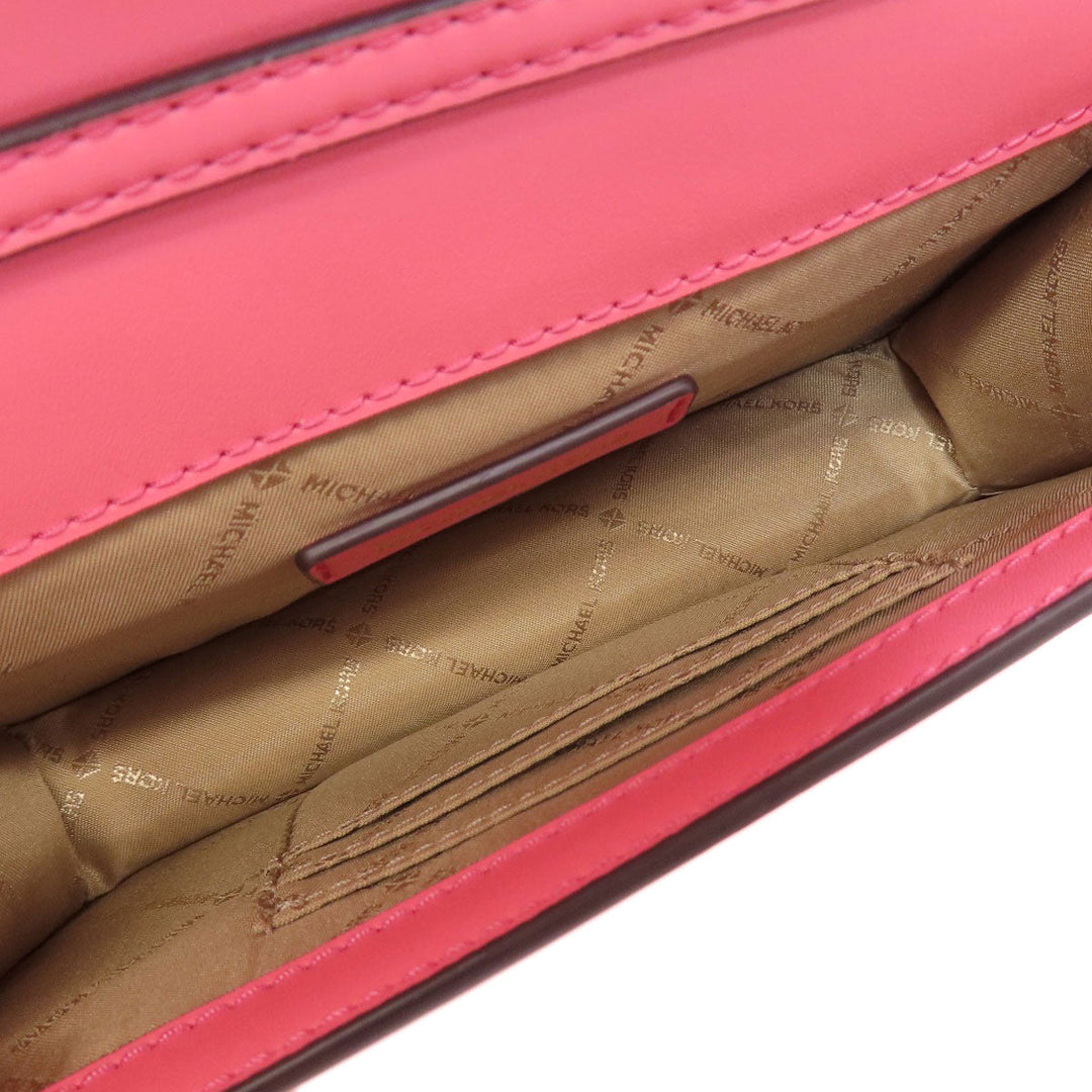 MICHAEL KORS Shoulder Bag leather pink Long shoulder Women Used Authentic