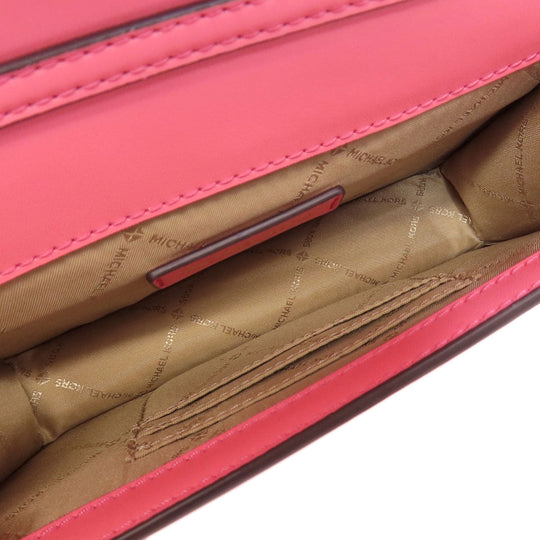 MICHAEL KORS Shoulder Bag leather pink Long shoulder Women Used Authentic