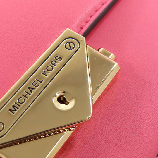 MICHAEL KORS Shoulder Bag leather pink Long shoulder Women Used Authentic