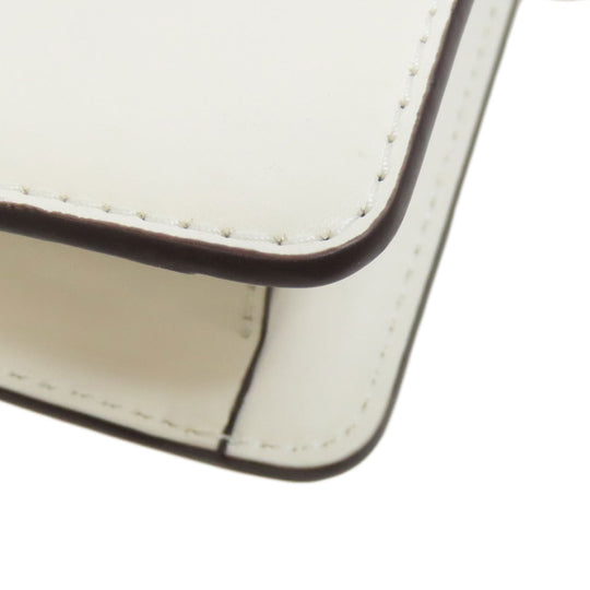 MICHAEL KORS Shoulder Bag leather white logo Women Used Authentic