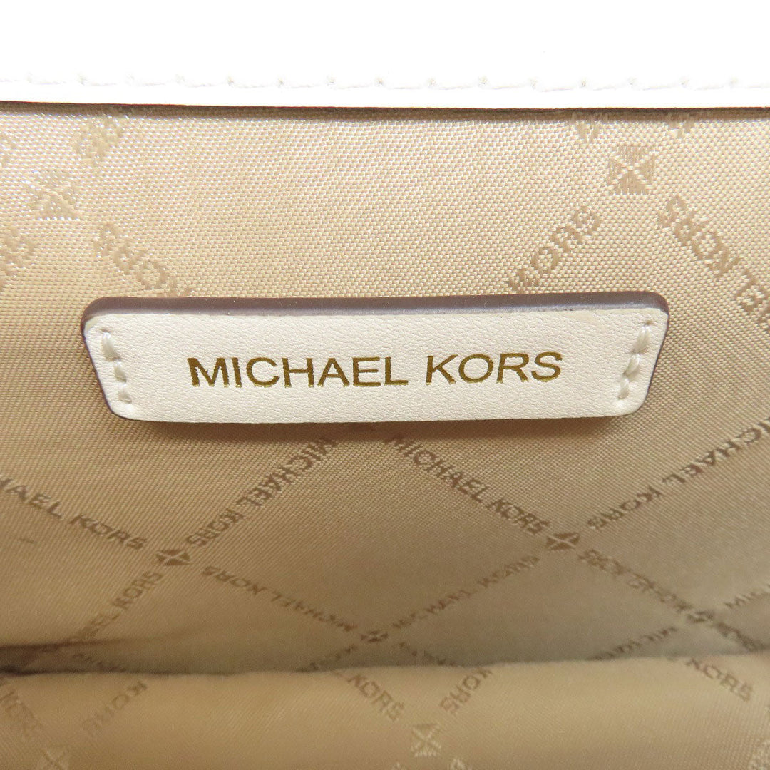 MICHAEL KORS Shoulder Bag leather white logo Women Used Authentic