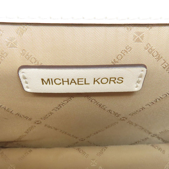 MICHAEL KORS Shoulder Bag leather white logo Women Used Authentic
