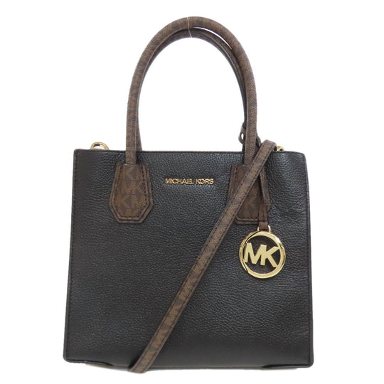 MICHAEL KORS Handbag PVC black 2WAY Women Used Authentic