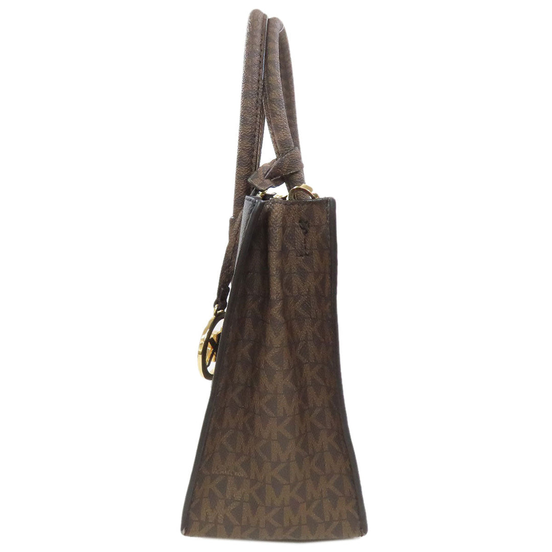 MICHAEL KORS Handbag PVC black 2WAY Women Used Authentic