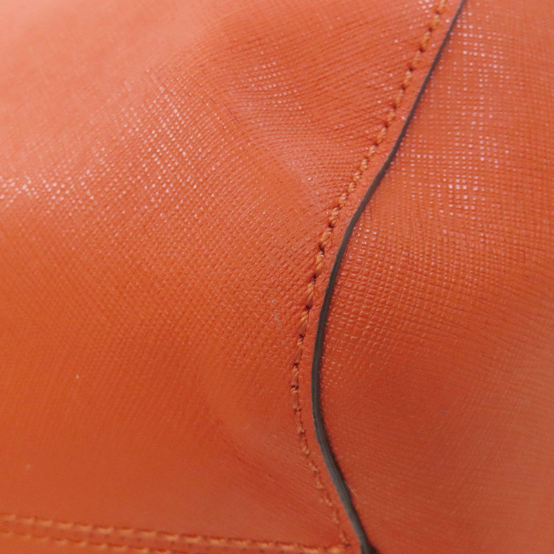MICHAEL KORS Tote Bag PVC Orange logo Women Used Authentic