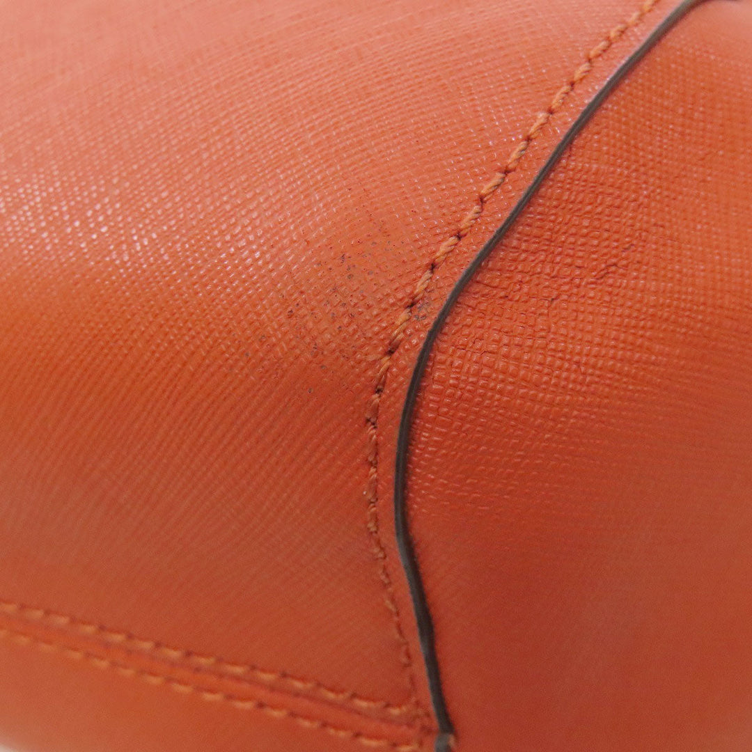 MICHAEL KORS Tote Bag PVC Orange logo Women Used Authentic