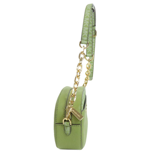 MICHAEL KORS Shoulder Bag leather green ChainShoulder Women Used Authentic