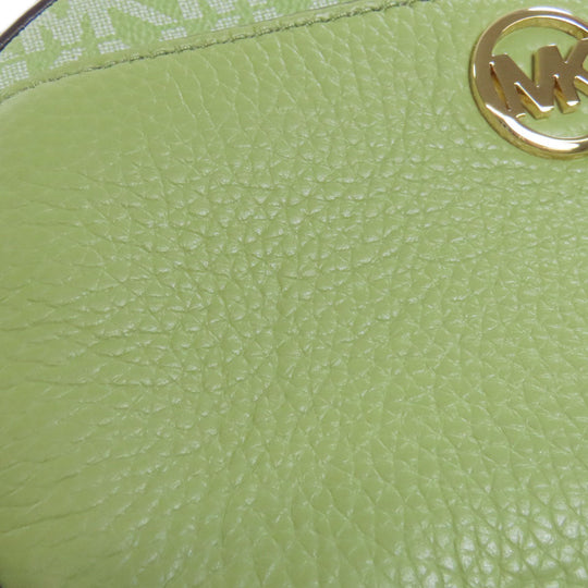 MICHAEL KORS Shoulder Bag leather green ChainShoulder Women Used Authentic
