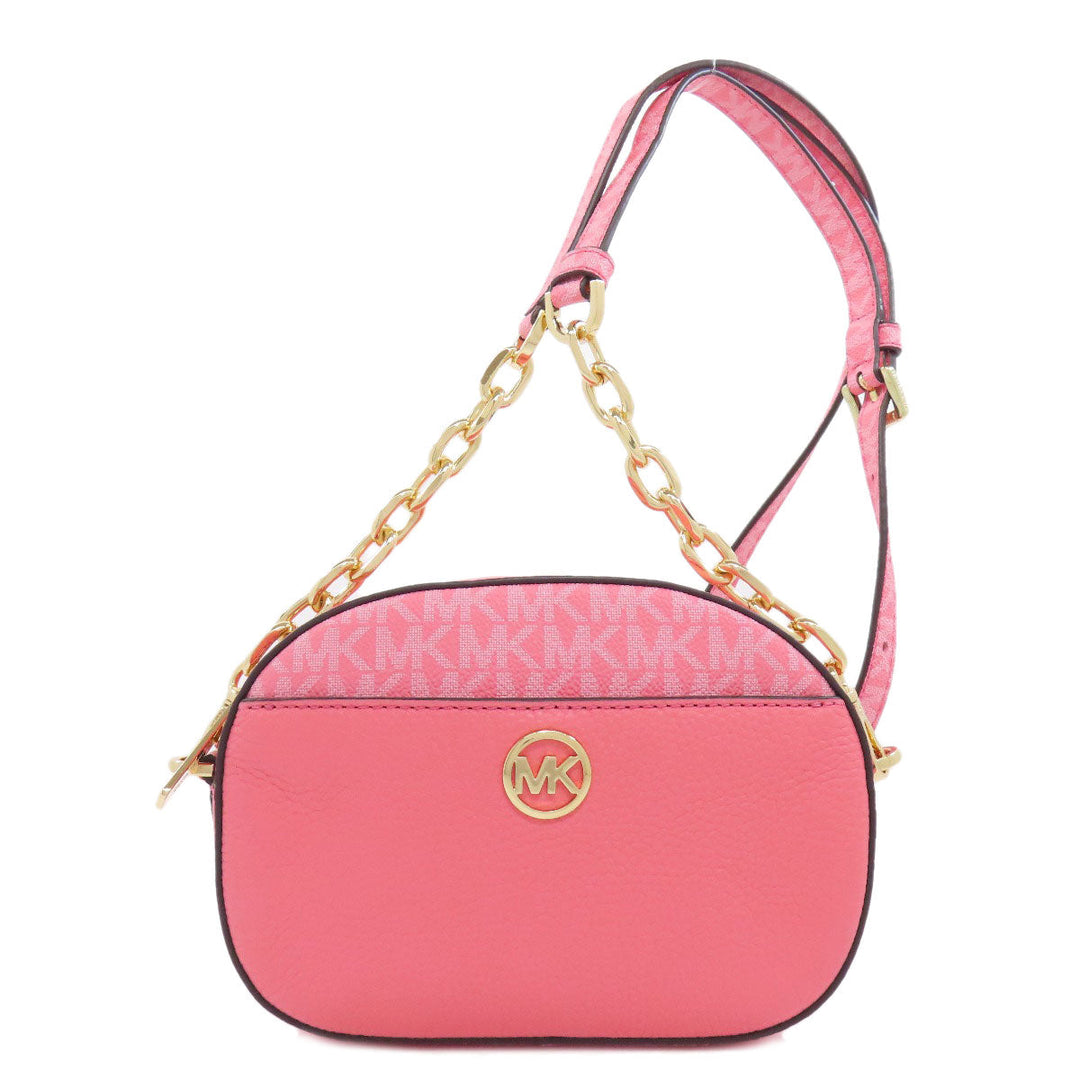 MICHAEL KORS Shoulder Bag PVC pink ChainShoulder Women Used Authentic