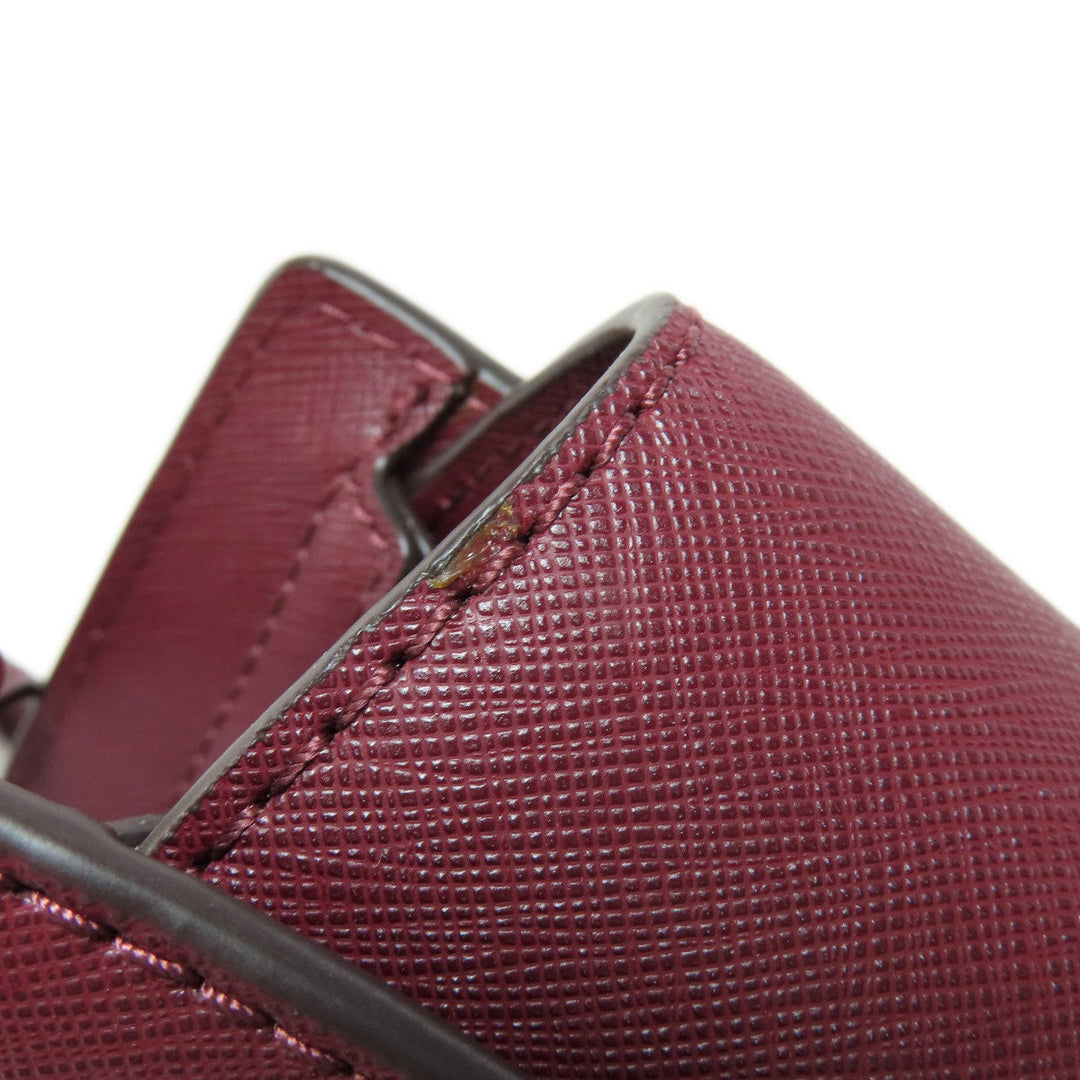 MICHAEL KORS Shoulder Bag PVC wine-red logo Women Used Authentic