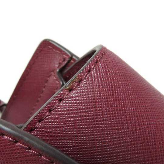 MICHAEL KORS Shoulder Bag PVC wine-red logo Women Used Authentic