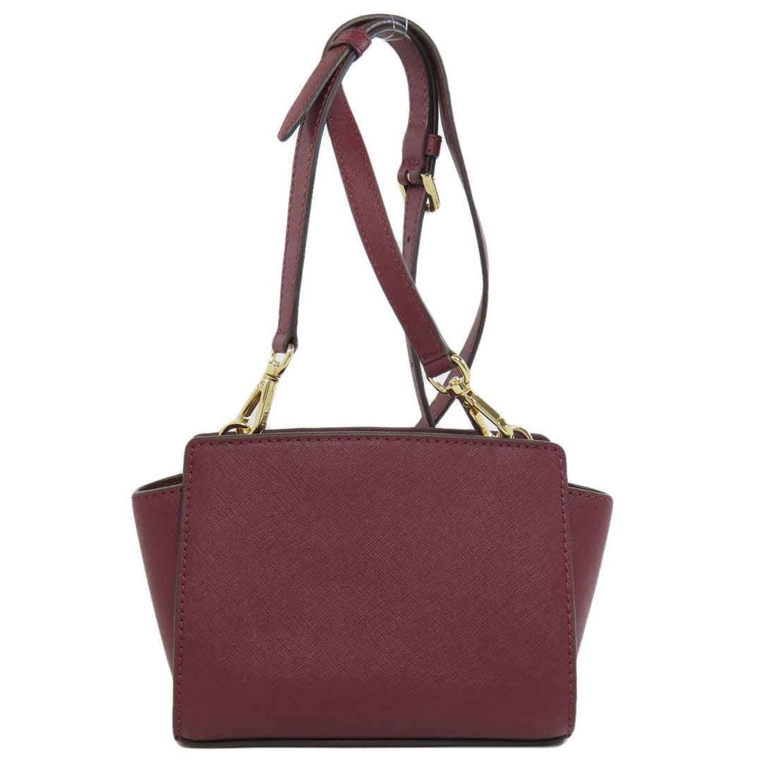MICHAEL KORS Shoulder Bag PVC wine-red logo Women Used Authentic