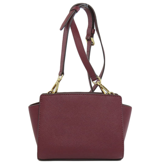 MICHAEL KORS Shoulder Bag PVC wine-red logo Women Used Authentic