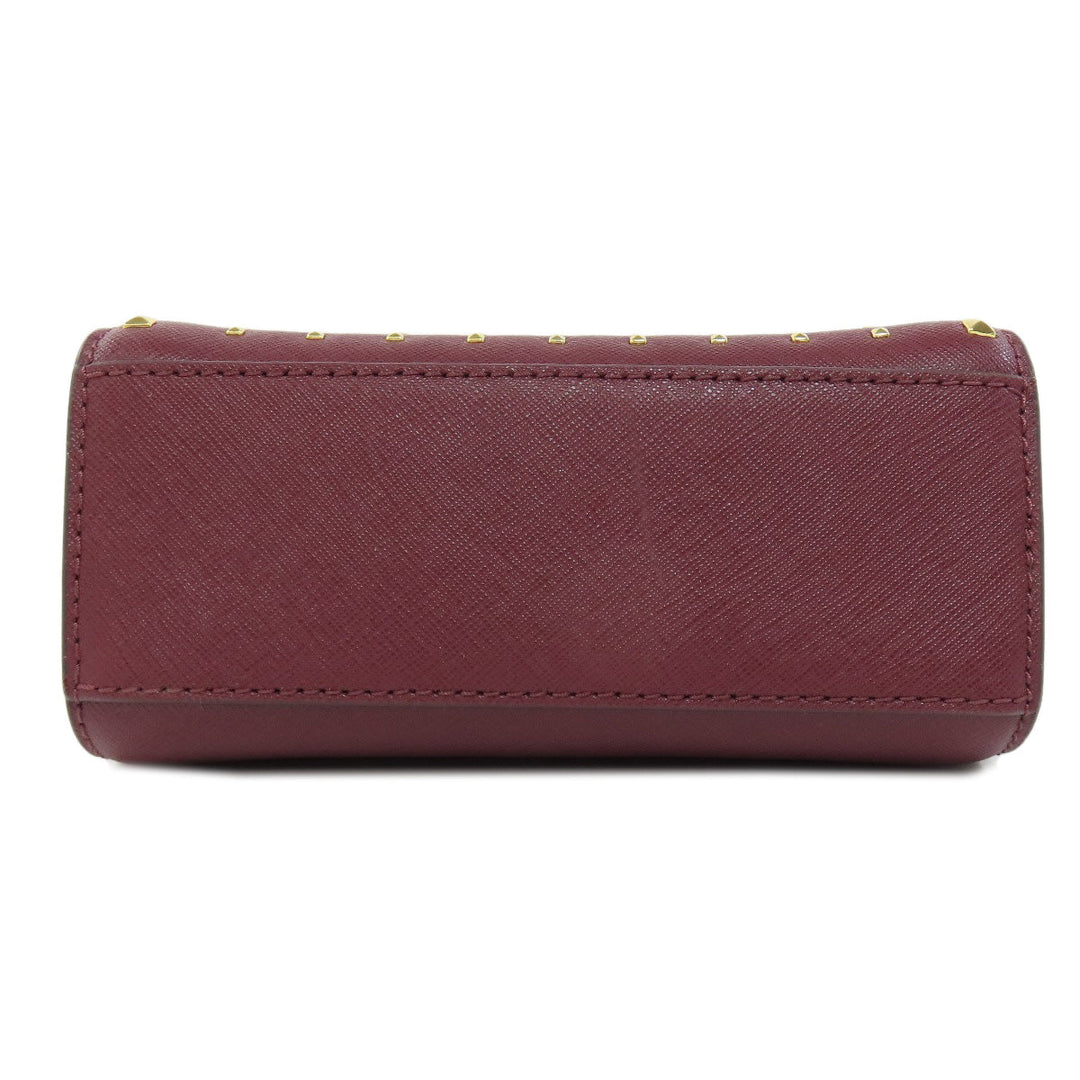 MICHAEL KORS Shoulder Bag PVC wine-red logo Women Used Authentic