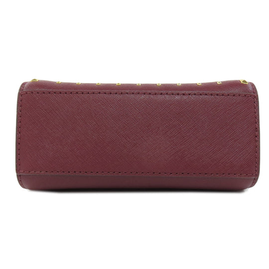 MICHAEL KORS Shoulder Bag PVC wine-red logo Women Used Authentic