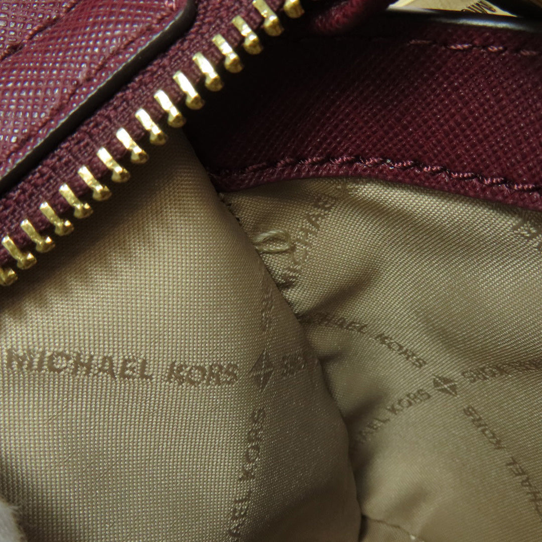 MICHAEL KORS Shoulder Bag PVC wine-red logo Women Used Authentic
