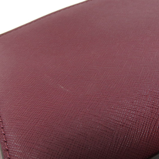 MICHAEL KORS Shoulder Bag PVC wine-red logo Women Used Authentic