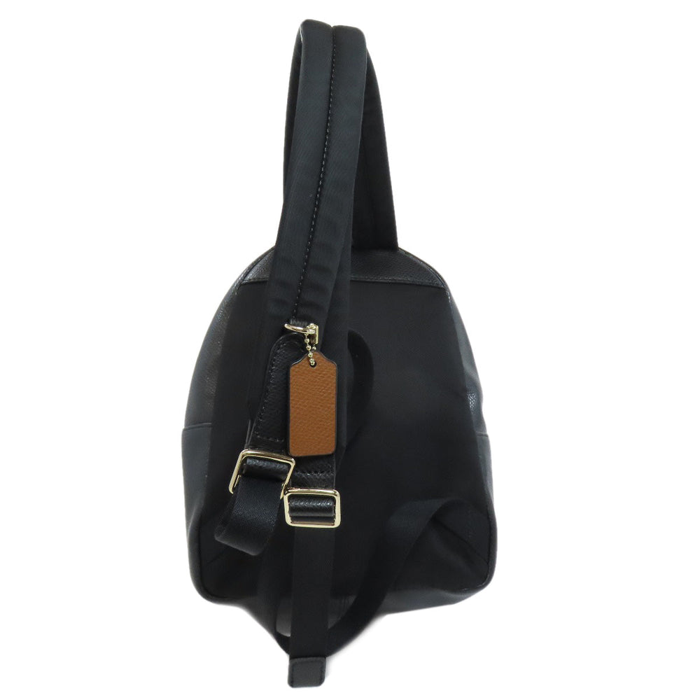 COACH Backpack F38395 PVC multicolor Leopard Pattern Women Used Authentic