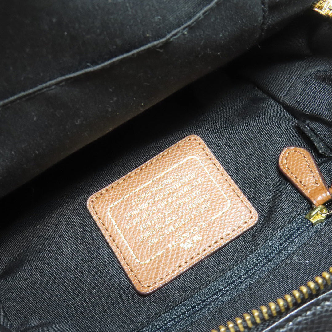 COACH Backpack F38395 PVC multicolor Leopard Pattern Women Used Authentic