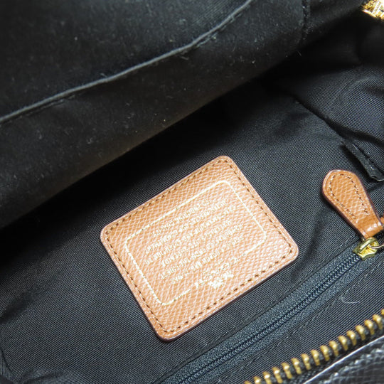 COACH Backpack F38395 PVC multicolor Leopard Pattern Women Used Authentic