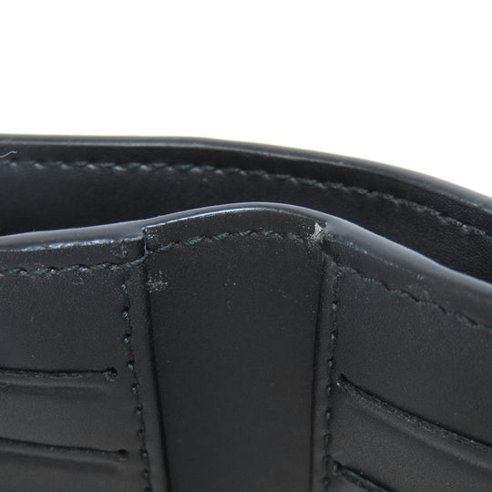 Valentino Bifold Wallet leather black neck wallet Women Used Authentic