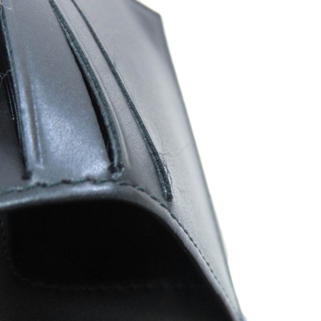 Valentino Bifold Wallet leather black neck wallet Women Used Authentic