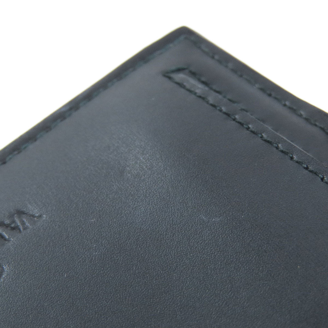 Valentino Bifold Wallet leather black neck wallet Women Used Authentic