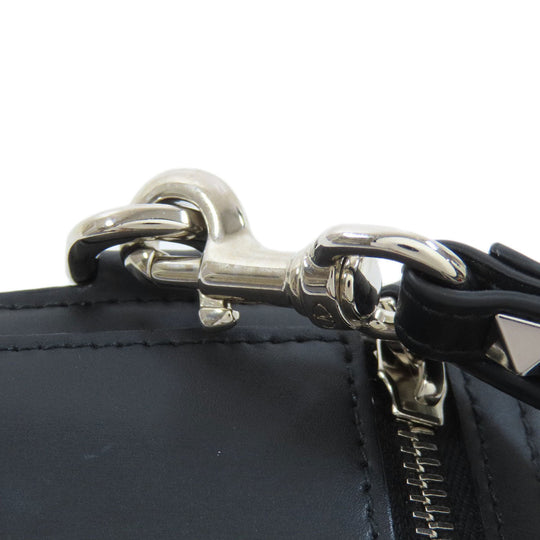 Valentino Bifold Wallet leather black neck wallet Women Used Authentic