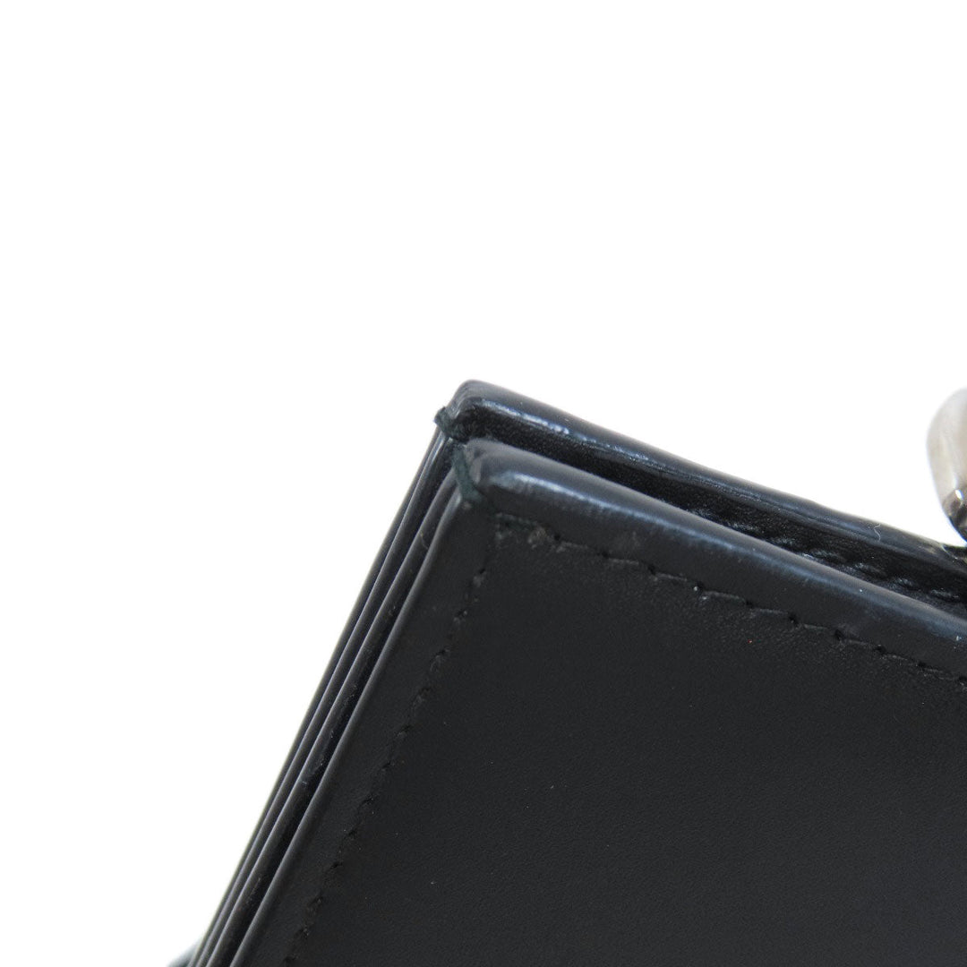 Valentino Bifold Wallet leather black neck wallet Women Used Authentic