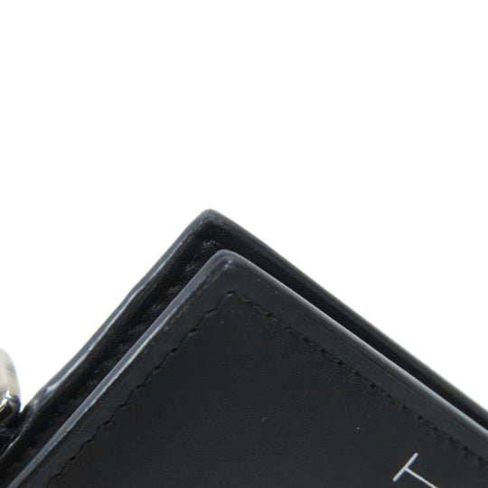 Valentino Bifold Wallet leather black neck wallet Women Used Authentic