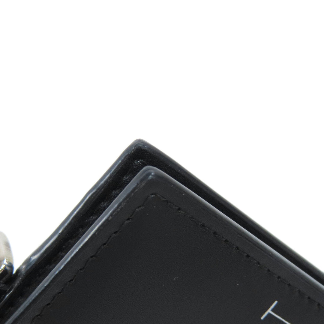 Valentino Bifold Wallet leather black neck wallet Women Used Authentic