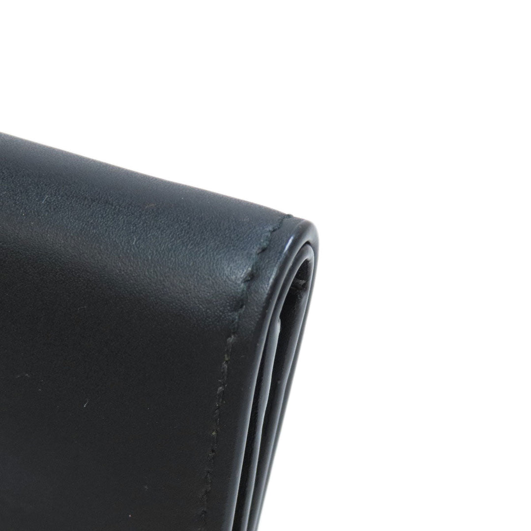 Valentino Bifold Wallet leather black neck wallet Women Used Authentic