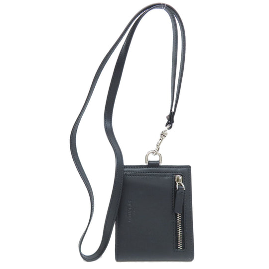 Valentino Bifold Wallet leather black neck wallet Women Used Authentic