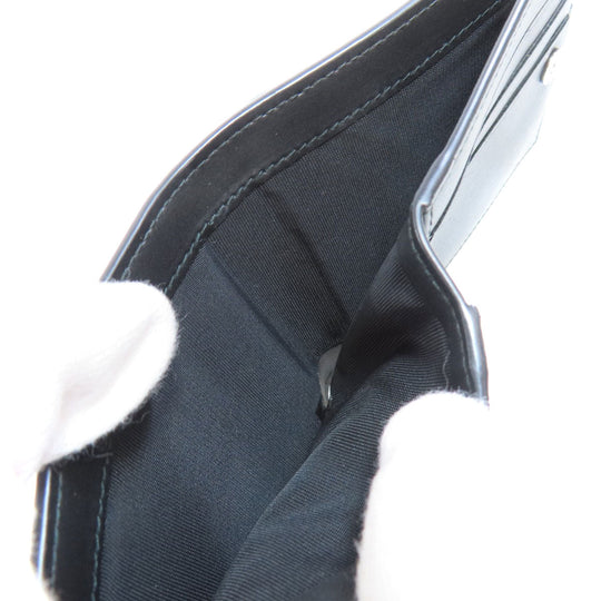 Valentino Bifold Wallet leather black neck wallet Women Used Authentic