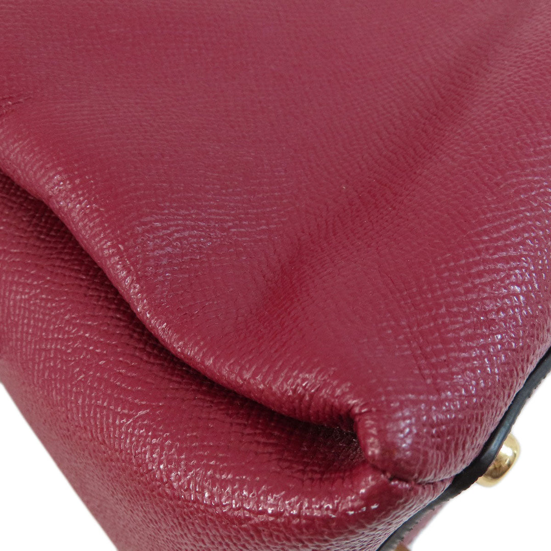 COACH Handbag 91146 leather Red Mini Carryall 2WAY Women Used Authentic