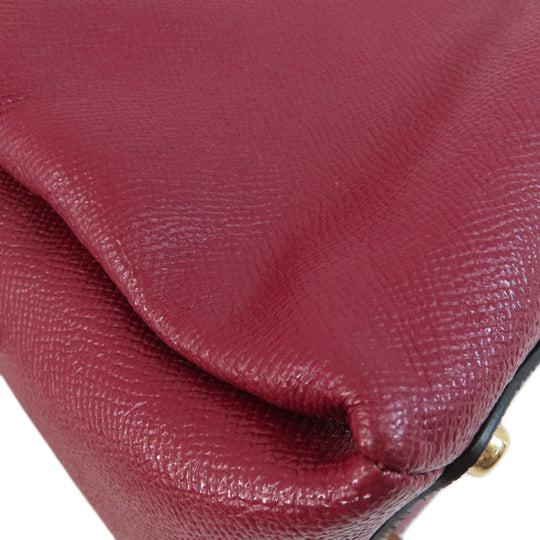 COACH Handbag 91146 leather Red Mini Carryall 2WAY Women Used Authentic