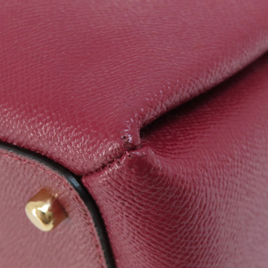 COACH Handbag 91146 leather Red Mini Carryall 2WAY Women Used Authentic